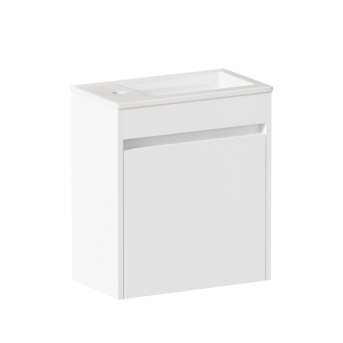 BADEZIMMERSCHRANK Weiß 46 cm - Weiß, Holz (45/51.5/25.5cm) - PANGIVO