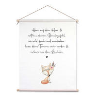 POSTER aus Stoff 40x50 cm Bild Kinderzimmer Wüsche - Orange, Textil (40/50/2cm) - artissimo