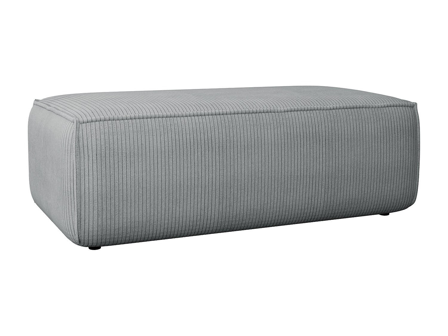 SITZHOCKER - 1 Person-Sitzer - Samt, Stoff - Hellgrau - AMELIA - Hellgrau, Textil (102/42/69cm) - Vente-Unique