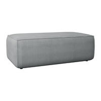 SITZHOCKER - 1 Person-Sitzer - Samt, Stoff - Hellgrau - AMELIA - Hellgrau, Textil (102/42/69cm) - Vente-Unique