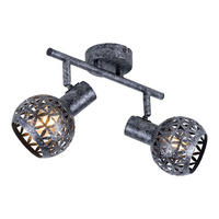 DECKENLEUCHTE Metall Grau Bewegliche Spots - Grau, Metall (40/10/16.2cm)