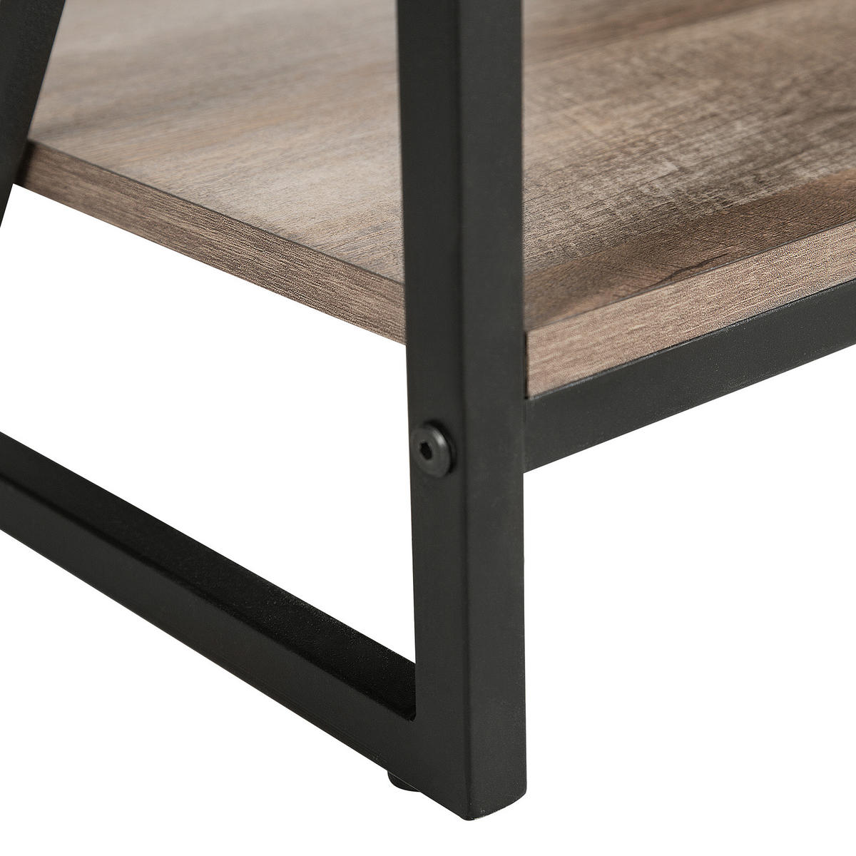 TV-MÖBEL Dunkelbraun, Schwarz FORRES 40/140/60 cm - Dunkelbraun, Holzwerkstoff (140/60/40cm) - Beliani