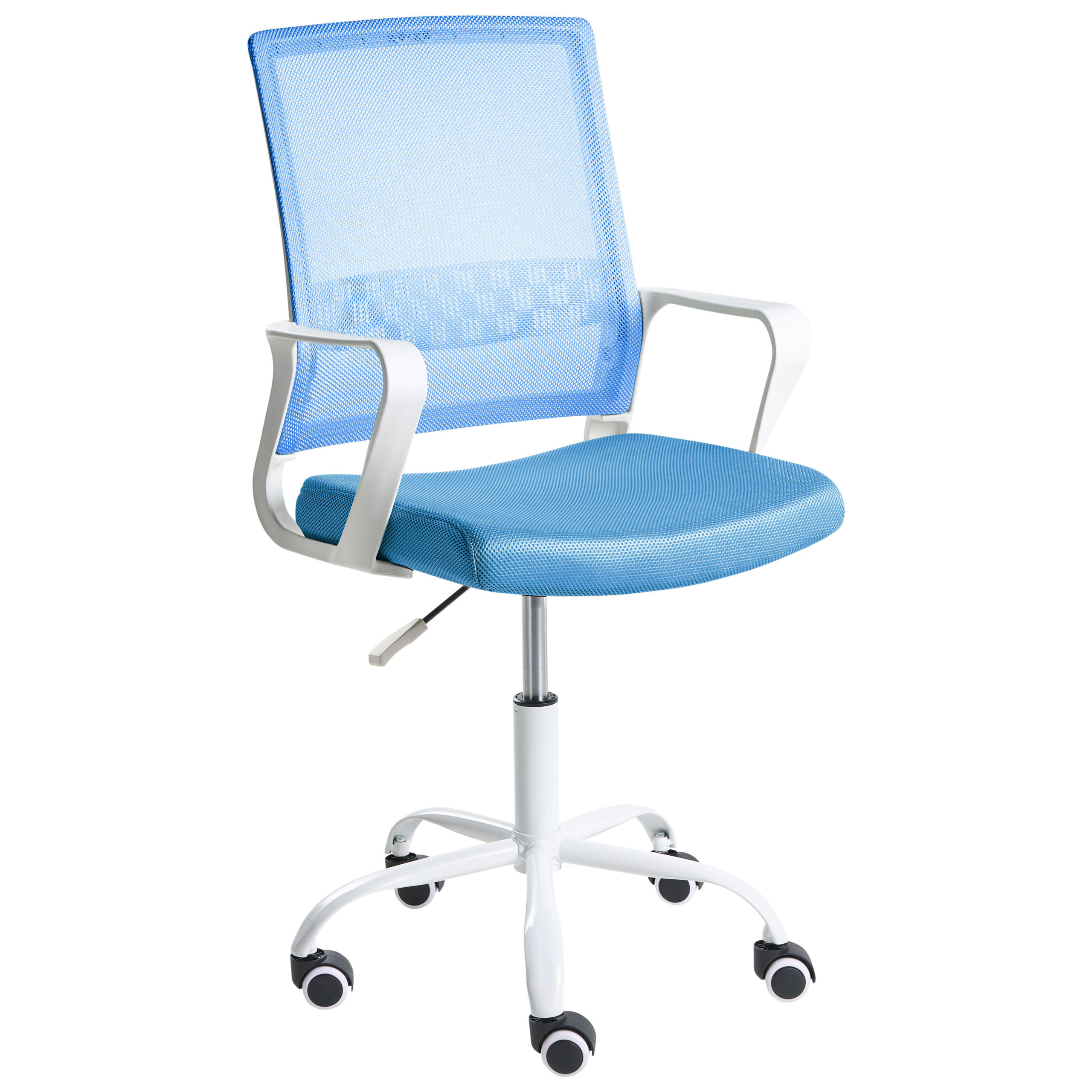 BÜROSTUHL Blau Ease - Blau, Textil (54/94/54cm) - Beliani