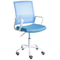 BÜROSTUHL Blau Ease - Blau, Textil (54/94/54cm) - Beliani