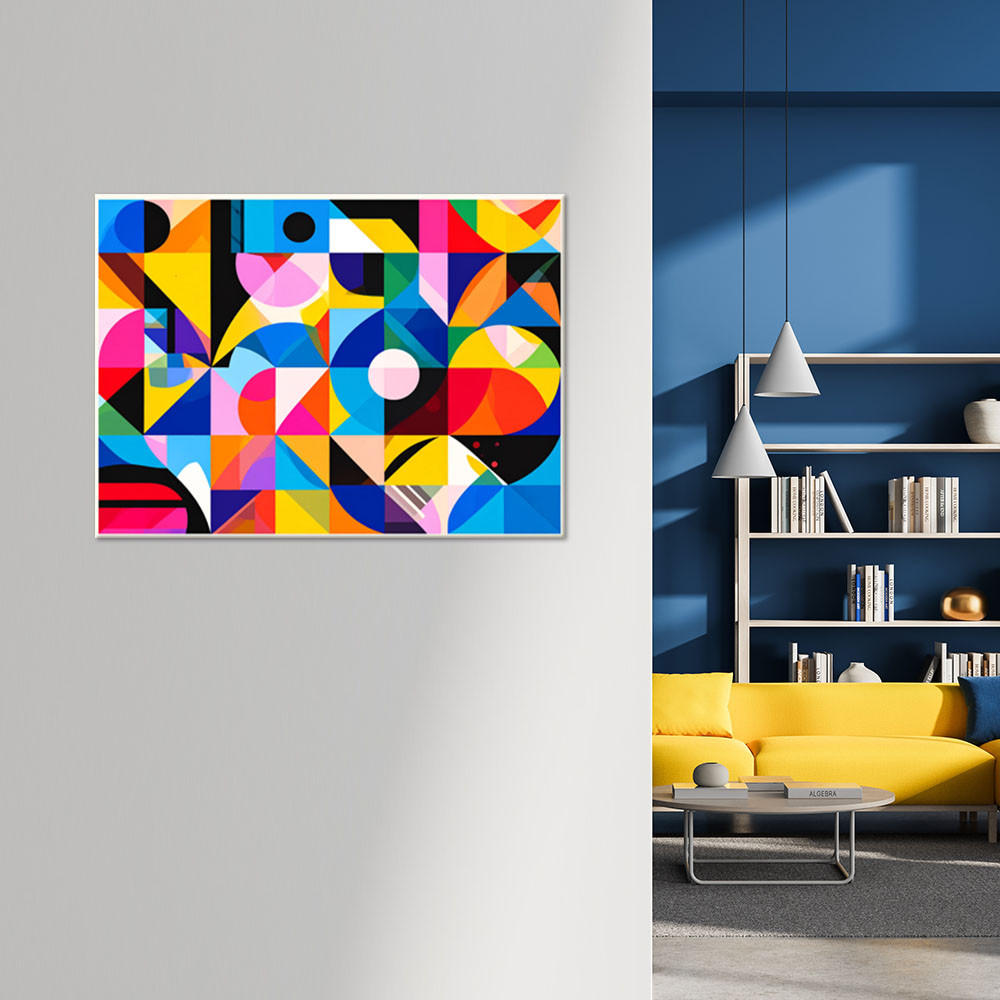 LEINWANDBILD Bunte Abstraktion 100x70cm - Multicolor, Textil (100/70cm) - Feeby