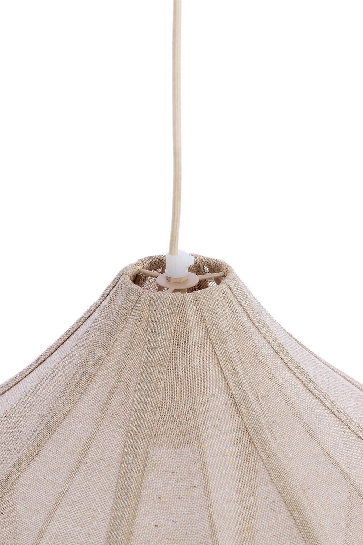 HÄNGELAMPE Pasto Weiß Ø31/38 cm - Weiß, Textil (31/31/38cm) - Light & Living