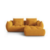 SOFA modular Bloom aus Samt gelb 3 Sitzplätze - Gelb, Textil (216/232cm) - Micadoni