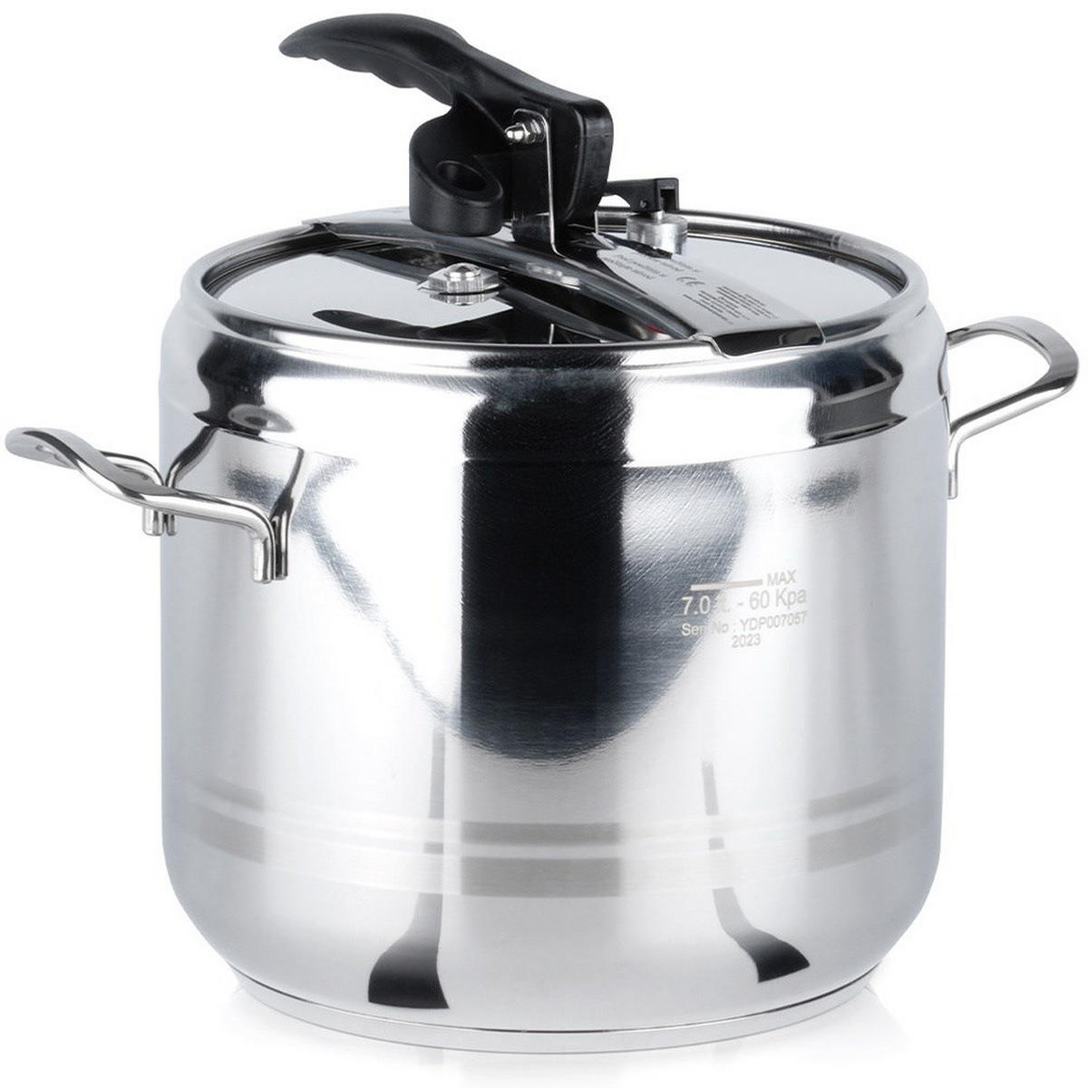SCHNELLKOCHTOPF Profi silber - Silberfarben, Metall (7L) - Orion 