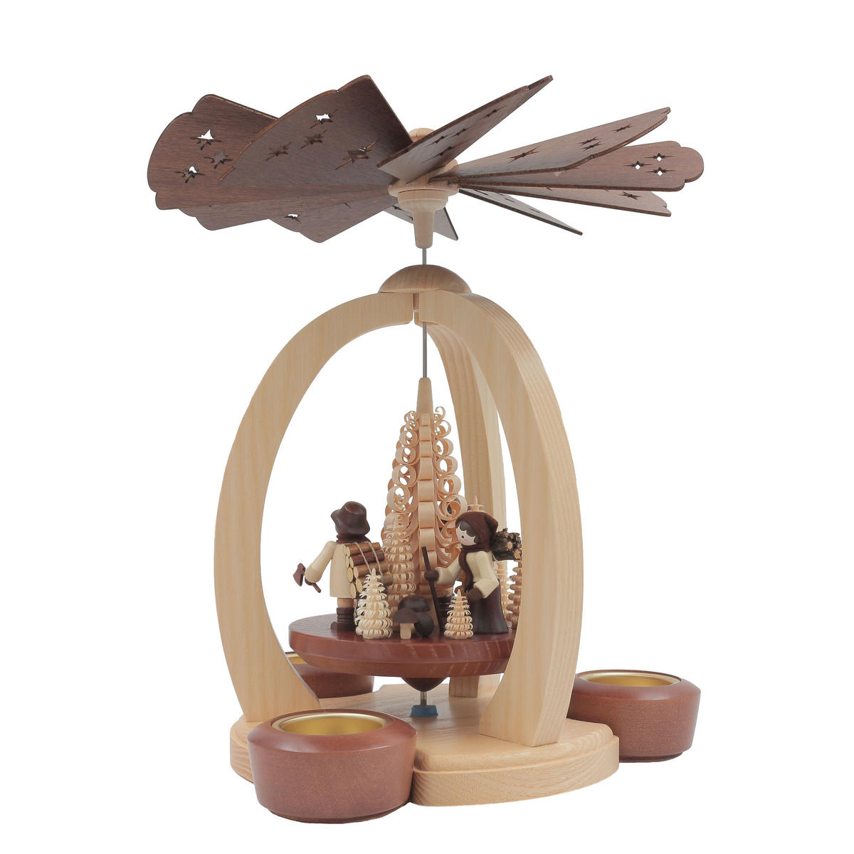 TISCH-PYRAMIDE Waldleute 27/27/30 cm - Multicolor, Holz (0.1/30/0.1cm)