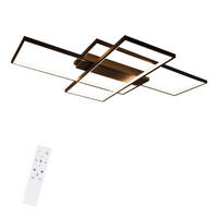 LED-DECKENLEUCHTE Eiswacht 70/8/100 cm - Schwarz, Metall (100/70/8cm) - ZMH