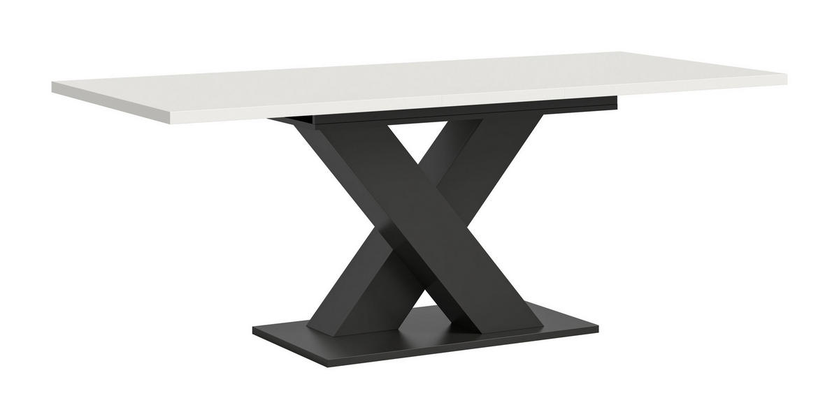 ESSTISCH MOTION (B/H/T: ca. 150/76/90 cm) in grau/weiß - Grau, Holzwerkstoff (90/150/76cm)