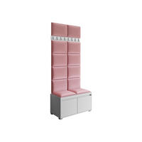 GARDEROBEN-SET Grawis 80 II - Silberfarben/Rosa, Holzwerkstoff/Kunststoff (84.5/45/34cm) - MIRJAN24