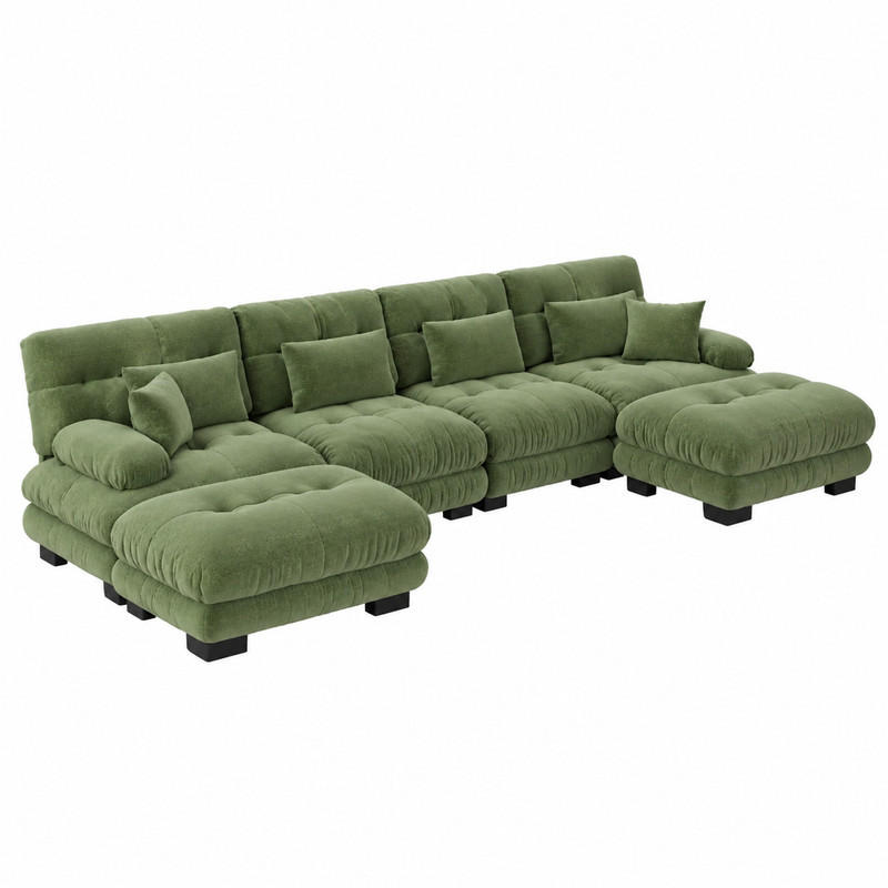 Meubliv Sofa Grün 145x81x406 cm