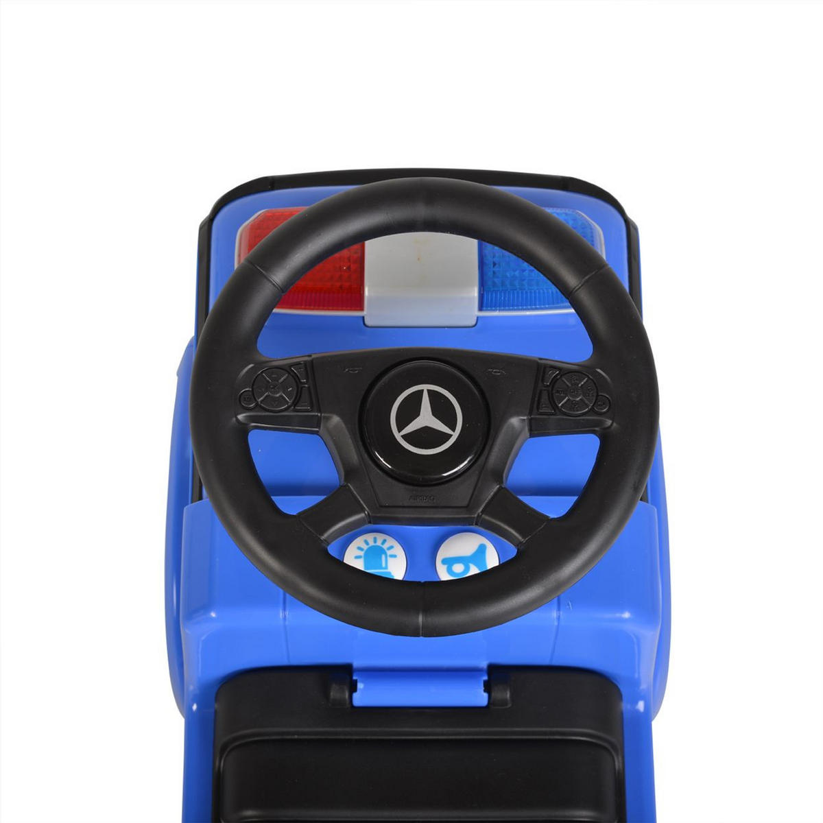 RUTSCHER Antos Mercedes-Benz blau Melodien, Sirenenlichter, Sound - Blau, Kunststoff (62.5/28.5/45cm) - Moni