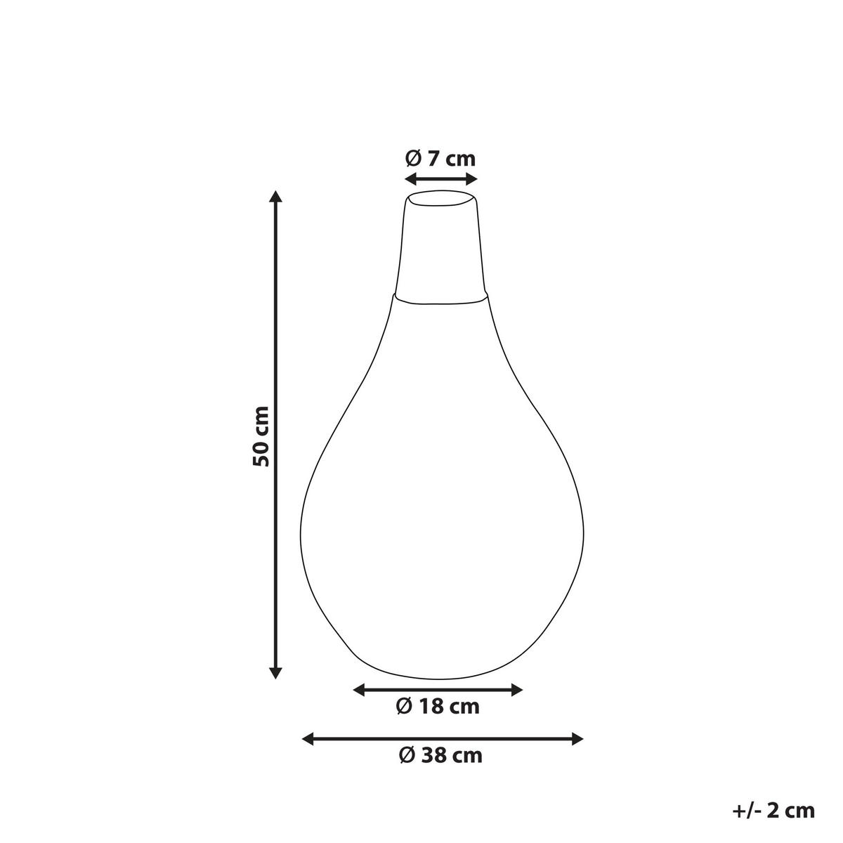 DEKOVASE Terrakotta weiß Ombilin - Weiß, Stein (50cm) - Beliani