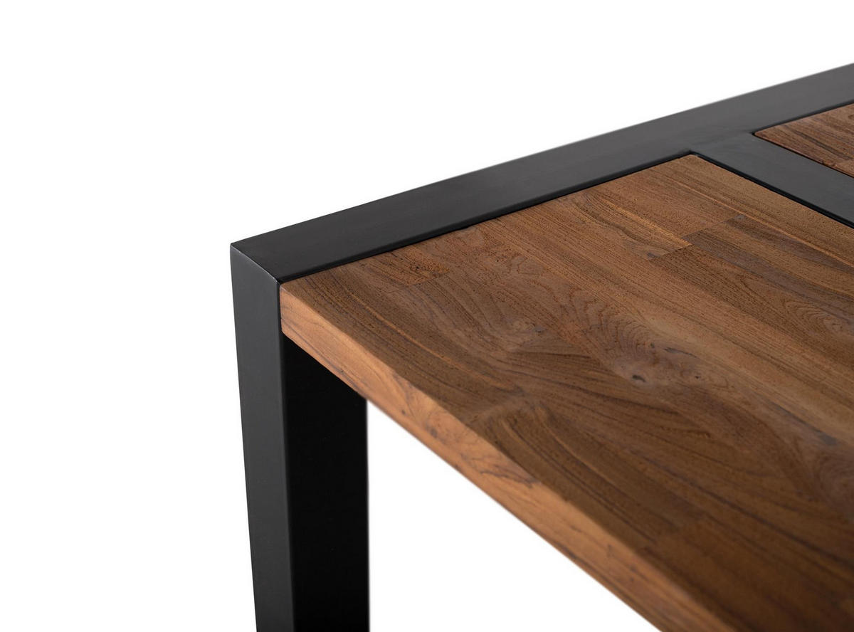 COUCHTISCH aus Teakholz und Metall - Braun, Holz (120/90/46cm) - Giner y Colomer