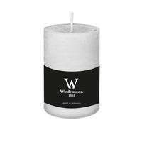 STUMPENKERZE Rustik Marble Style Weiß 100 x Ø 68 mm - Weiß, Paraffin (7/10cm) - Wiedemann Kerzen