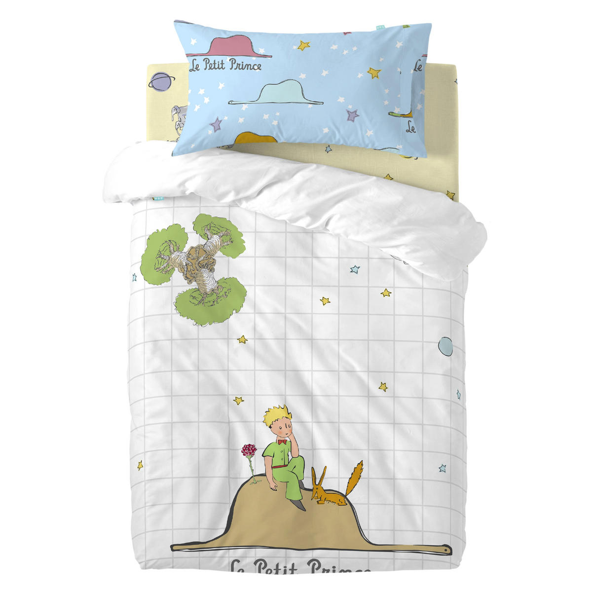 BETTBEZUG 2er-Set teiliges imagination 115x145 cm (kinderbett) mehrfarbig - Multicolor, Textil (115/145cm) - Happy Friday