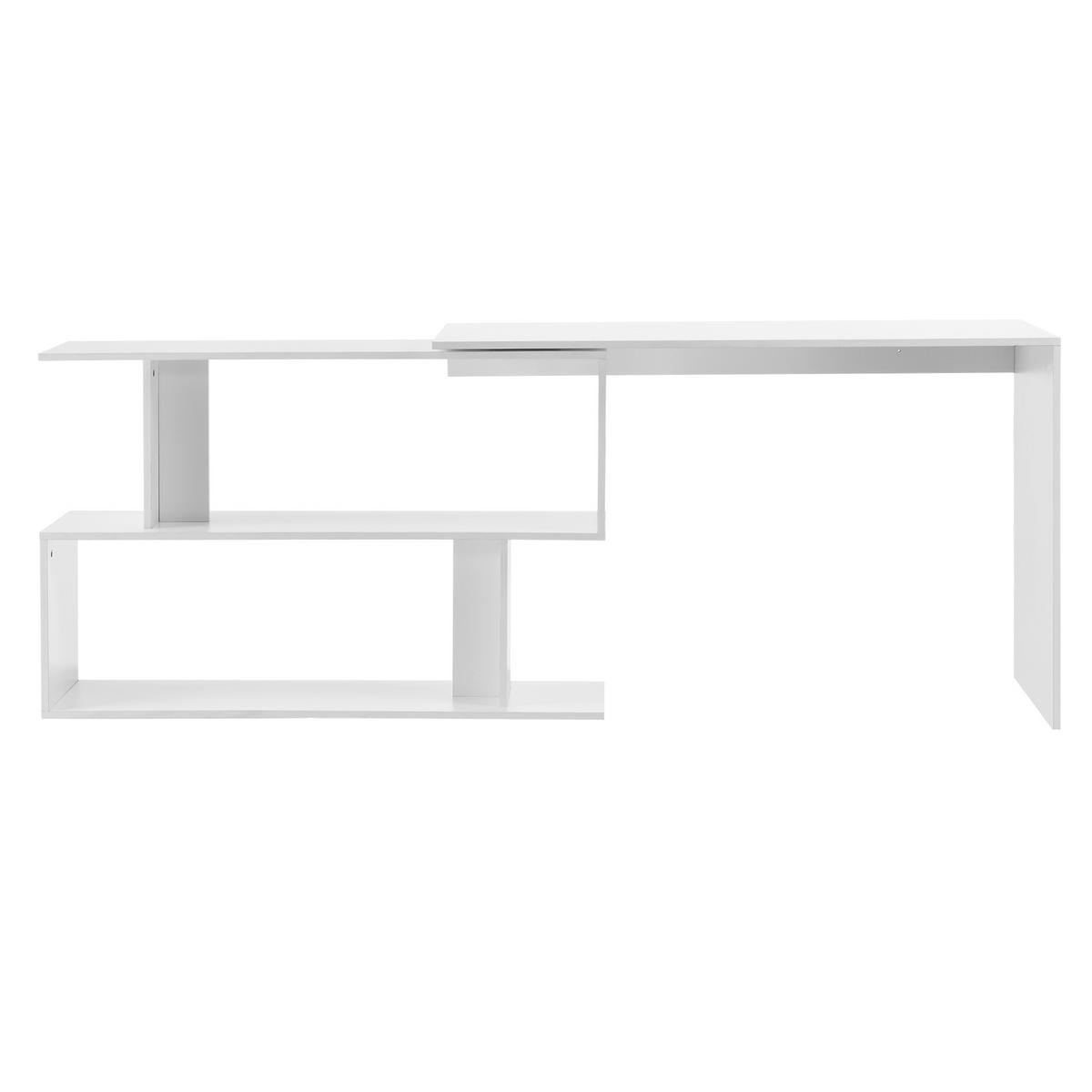 SCHREIBTISCH Arendal - Weiß, Holzwerkstoff (50/120/76.5cm) - [en.casa]
