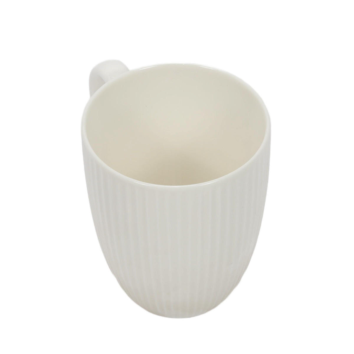 PORZELLANBECHER Weiß 370 ml 11,5/8,8/10,5 cm - Weiß, Keramik (0.37L) - Siaki