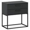 NACHTTISCH RECTUS Nachtschrank, Modern - Anthrazit/Schwarz, Holzwerkstoff (60/65/39cm) - KONSIMO®