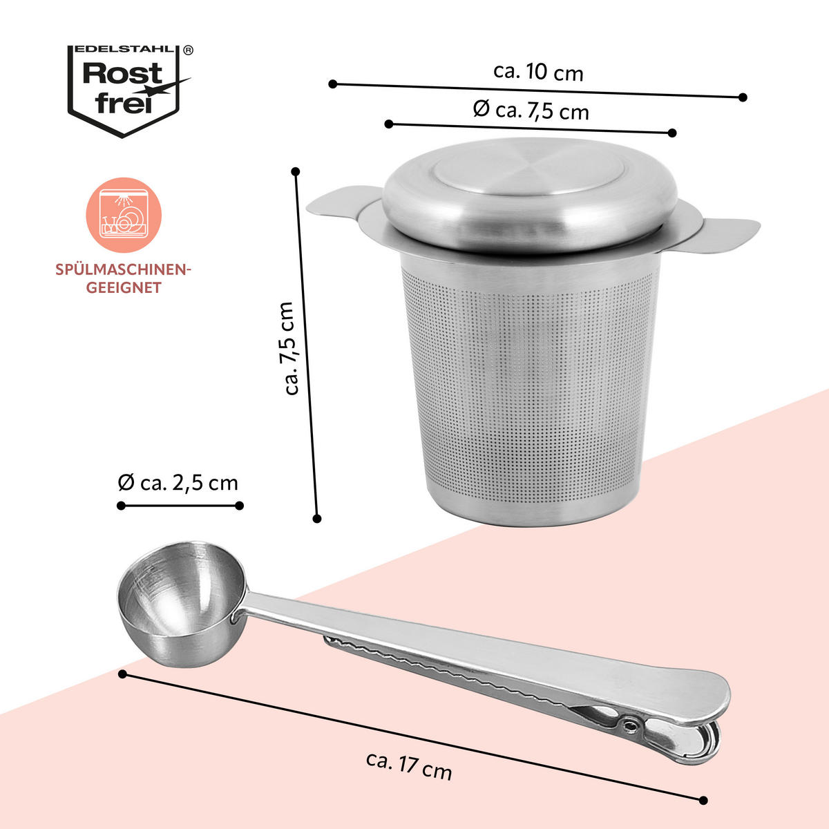 PORTIONSLÖFFEL, silber, Edelstahl - Edelstahlfarben, Metall (10/7.5/7.5cm) - bremermann