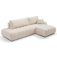ECKSOFA Creme ALOO Mit Schlaffunktion Rechts - Ecru/Creme, Textil (176/276cm) - Sepro Meble
