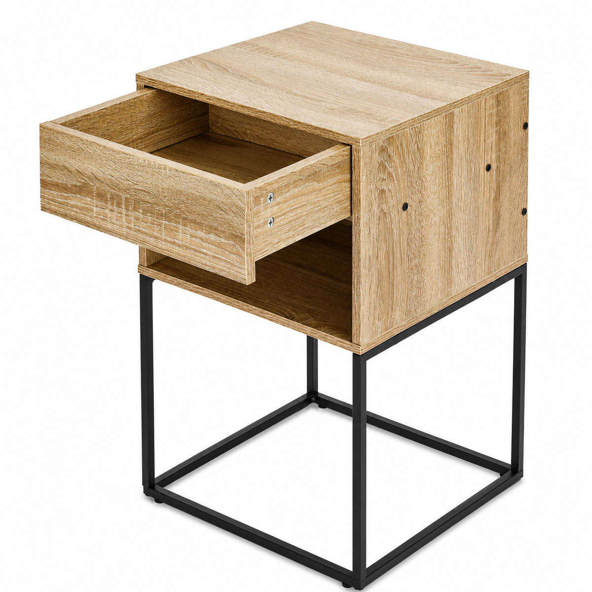 NACHTTISCH NELA Eichenoptik - Eichefarben, Holzwerkstoff (40/64.5/38.5cm) - Mat-Haus