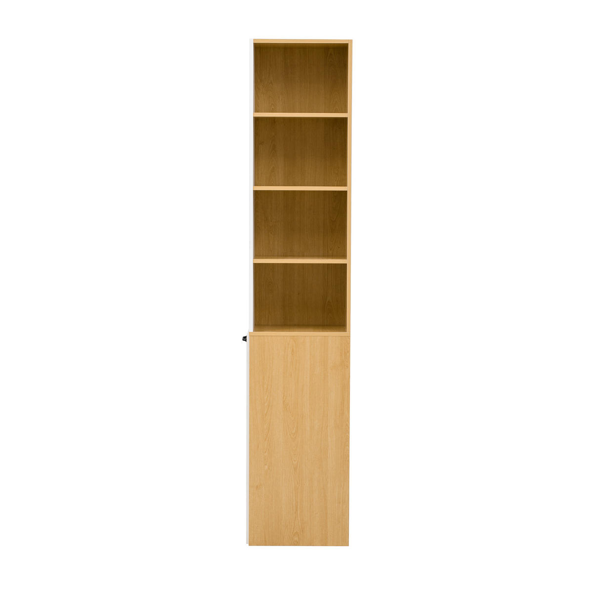 BUFFET DE-38318 100/40/200 cm mit Riffelglas Weiß/Natur - Naturfarben, Holzwerkstoff (100/200/40cm) - ComfortXL