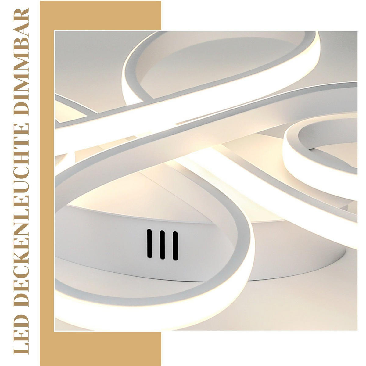 LED-DECKENLEUCHTE Aphroe 80/50/8.5cm - Weiß, Metall (80/50/8.5cm) - ZMH