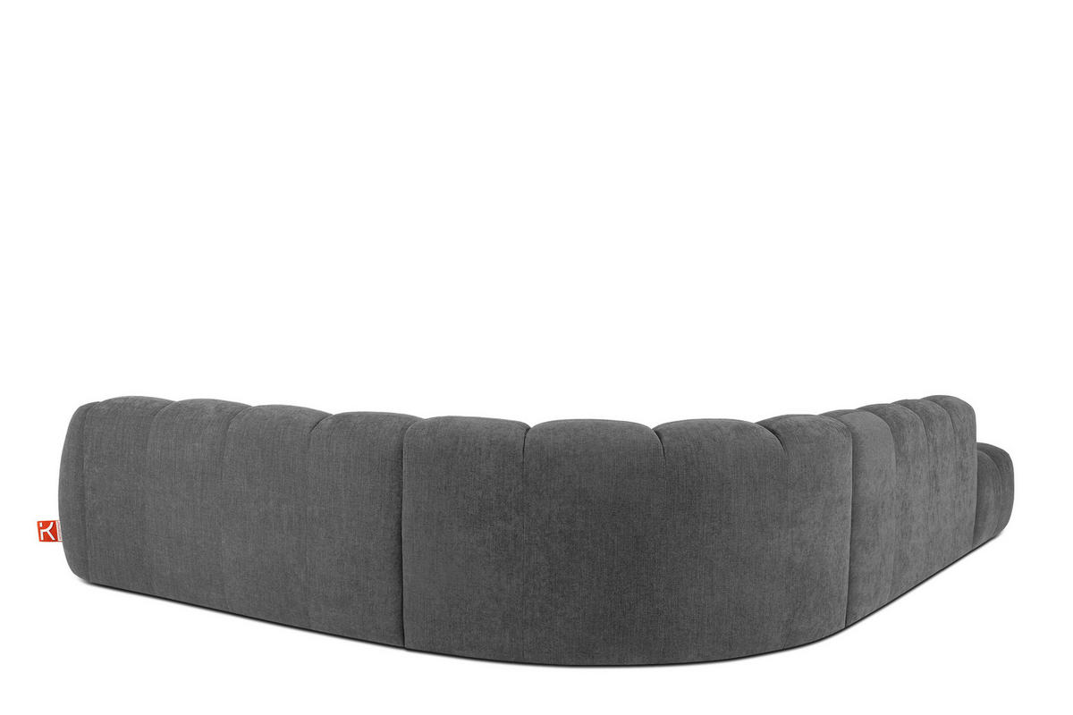 ECKSOFA LINKS FLAVA, Aschgrau - Grau, Holz/Holzwerkstoff (310/354cm) - KONSIMO®