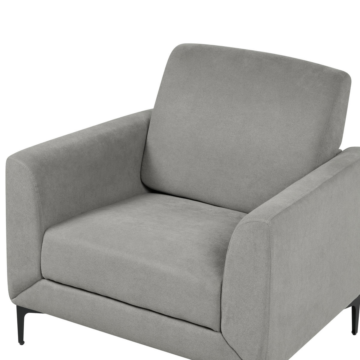 SESSEL grau Fenes - Schwarz/Grau, Textil (89/90/75cm) - Beliani