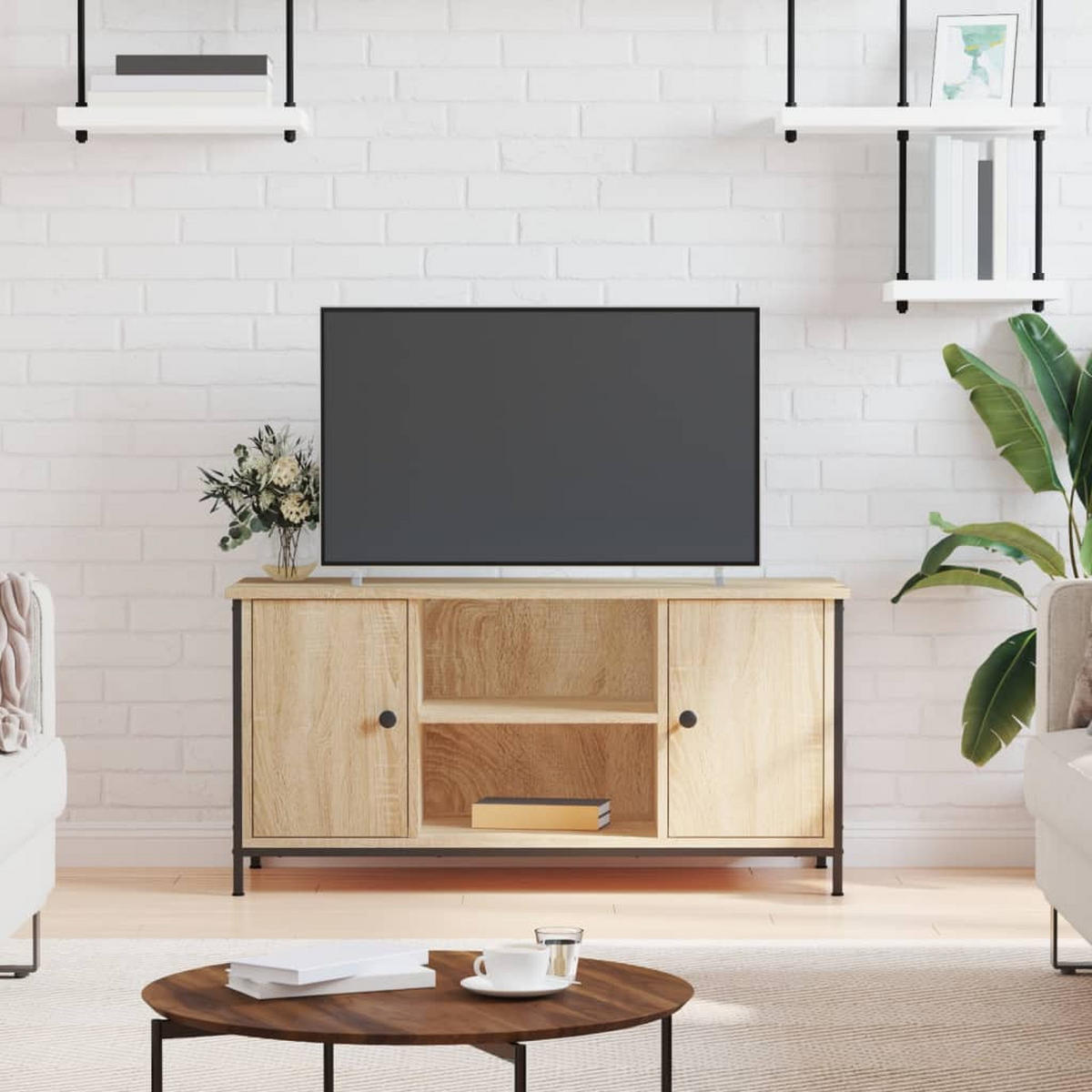 TV-SCHRANK Sonoma-Eiche 100/40/50 Cm Holzwerkstoff - Braun, Holzwerkstoff (100/50/40cm) - vidaXL