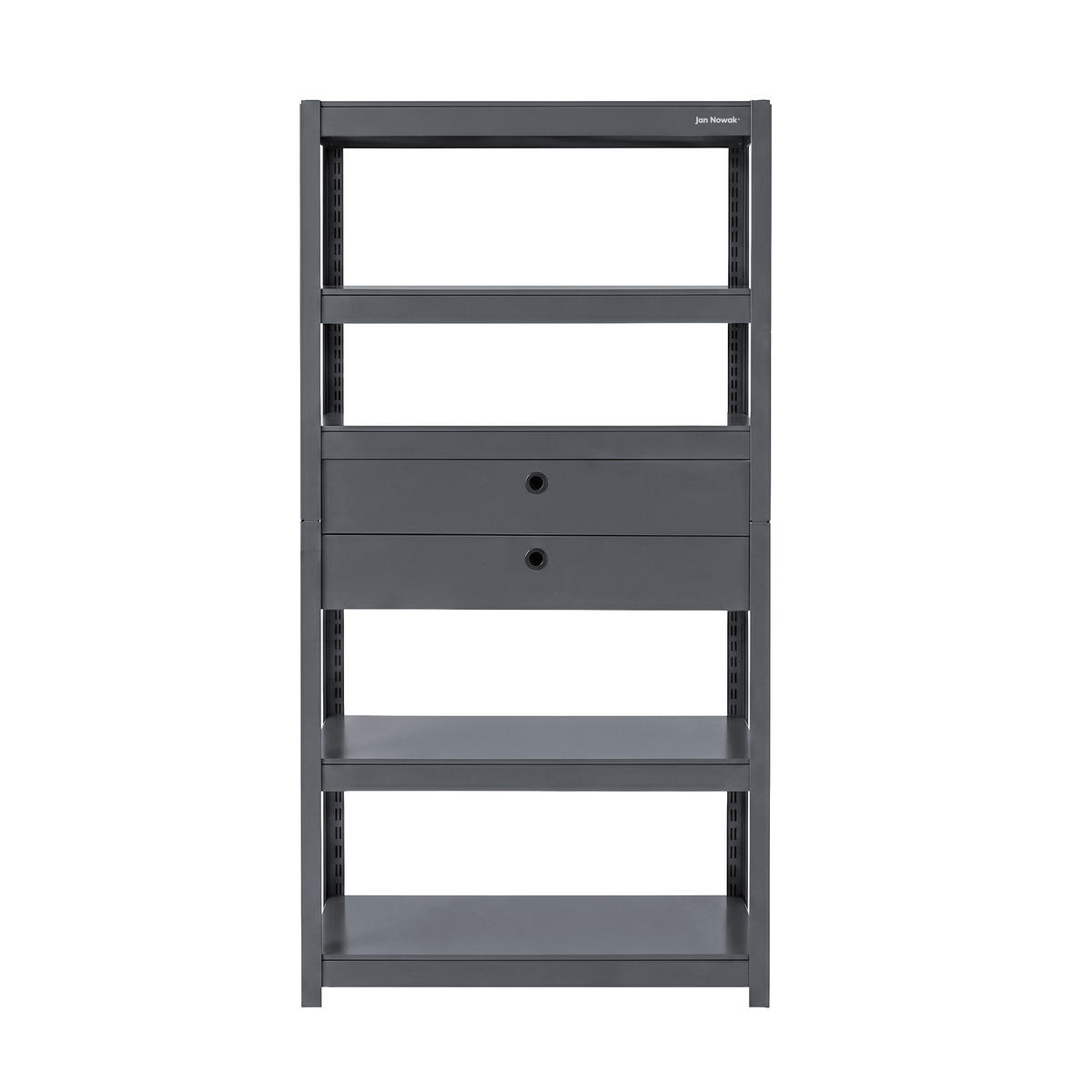METALLREGAL JOHNNY - Anthrazit, Metall (80/180/42cm) - Jan Nowak