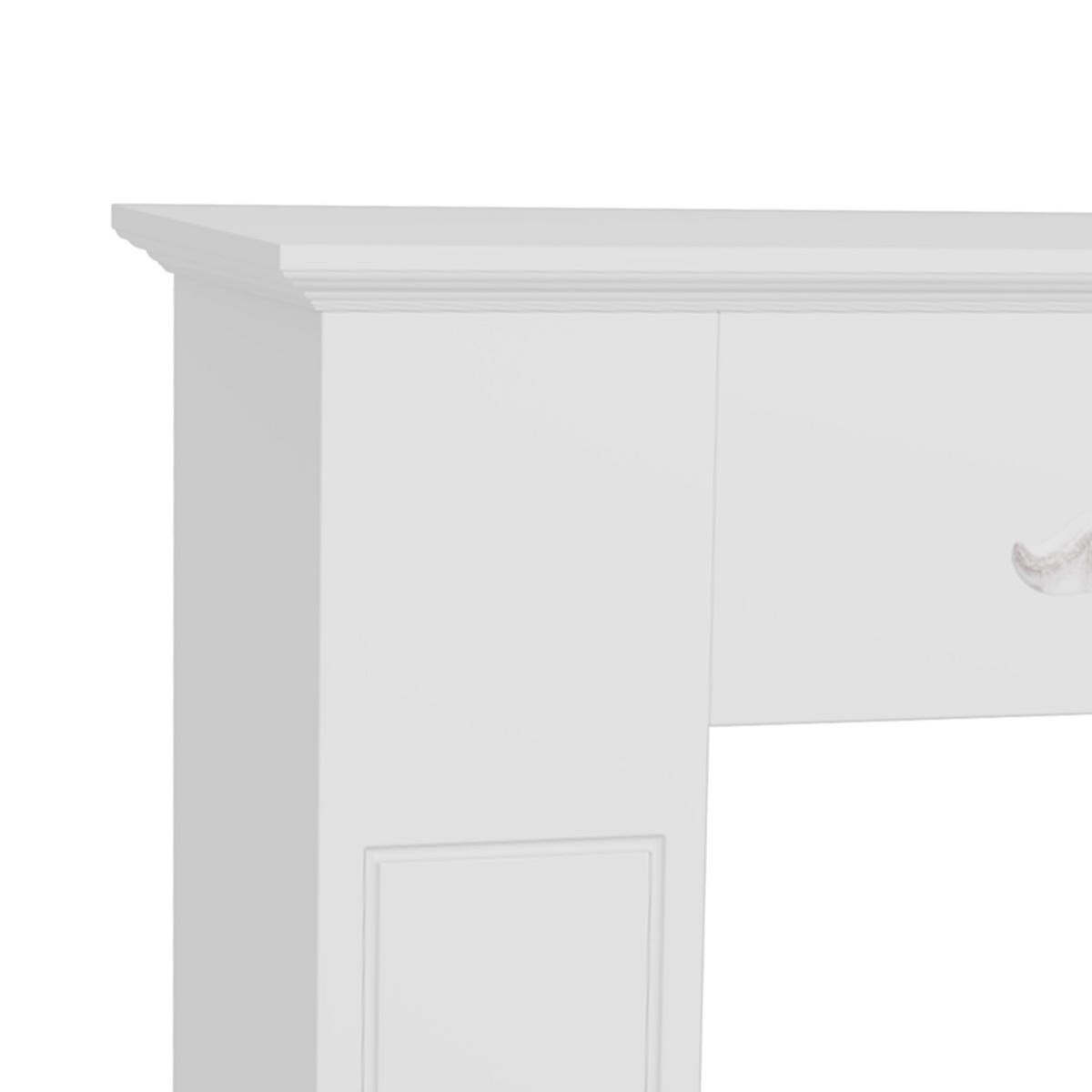 KAMINMANTEL DE-17034 Dekorativer Rahmen für Elektrokamin Weiß - Weiß, Holzwerkstoff (101/100/19cm) - ComfortXL