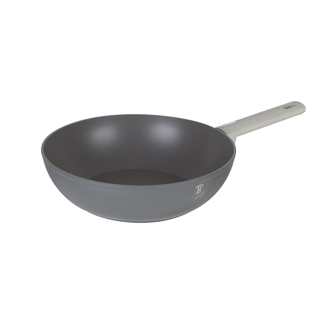 WOK Grau 28/28/7.4 cm BH7071 - Grau, Metall (28cm) - Berlinger Haus
