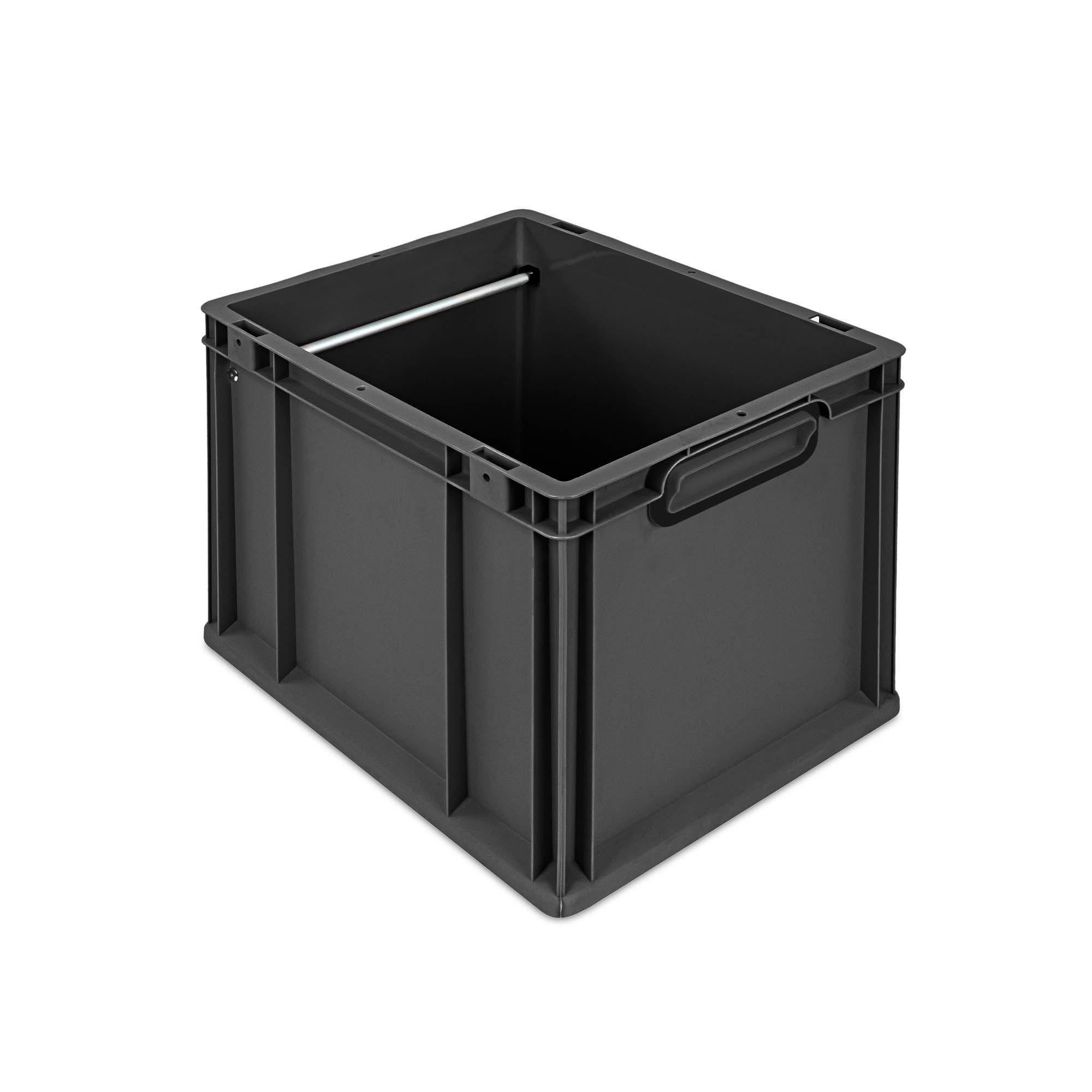 HÄNGEREGISTERBOX NextGen, HxBxT 32x30x40cm, 30 Liter, Griffe schwarz geschlossen, Schwarz - Schwarz, Kunststoff (30/32/40cm) - PROREGAL