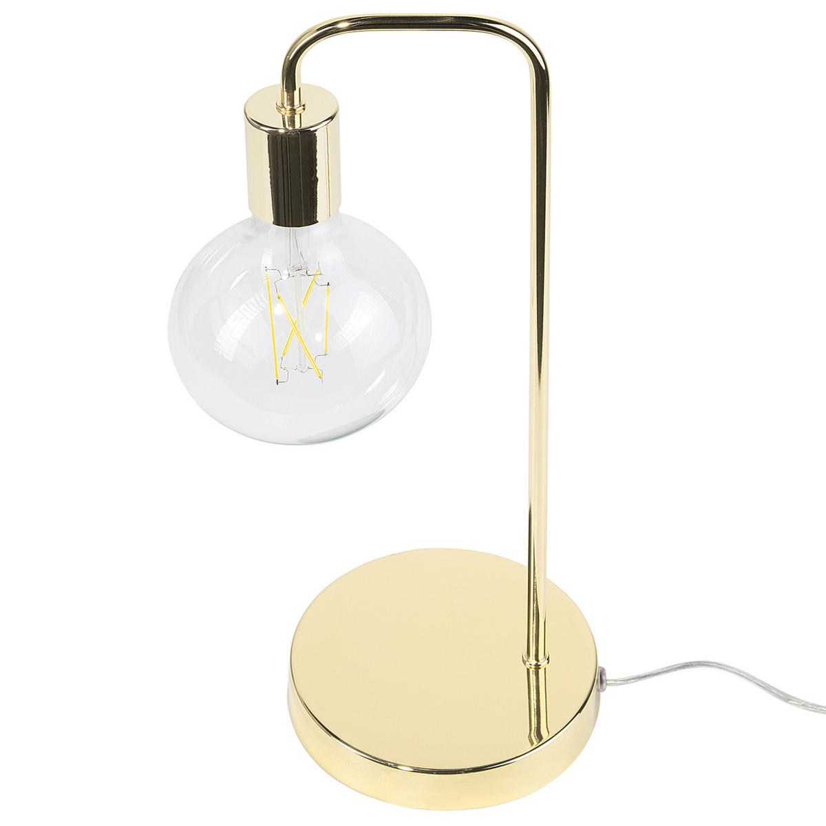 SCHREIBTISCHLAMPE Savena 15/15/48 cm - Goldfarben, Metall (15/15/48cm) - Beliani