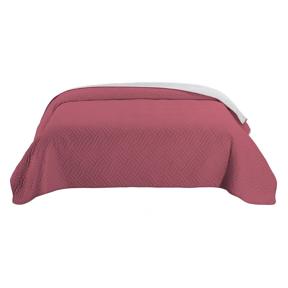 TAGESDECKE Wende-Design rosa 220/240 cm Duo-Color - Pink, Textil (220/240cm) - wometo