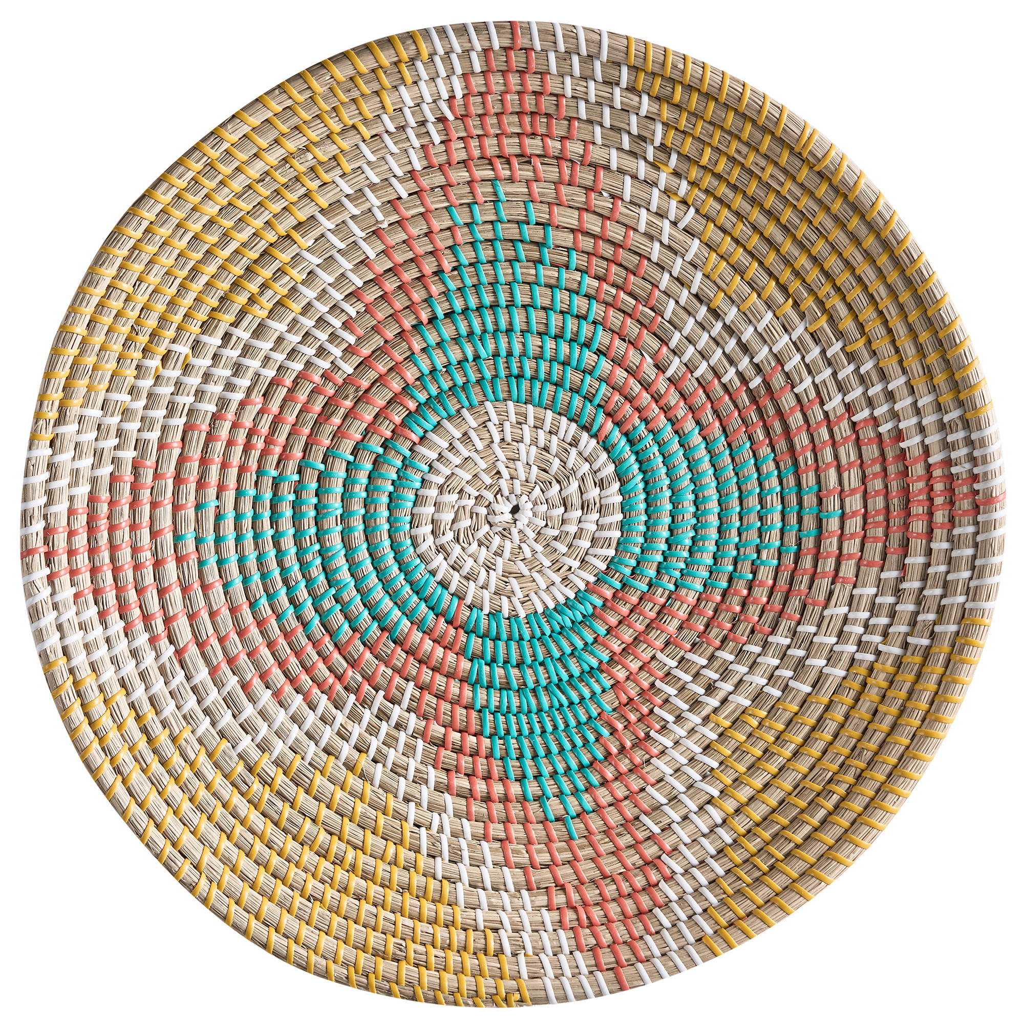 WANDDEKORATION Seegras bunt Sonla - Multicolor, Naturmaterialen (45/45/7cm) - Beliani