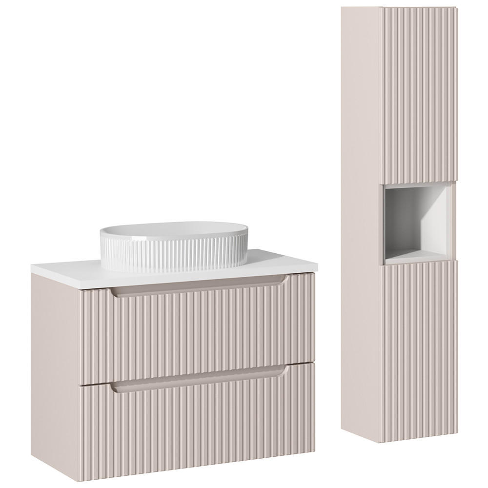 Lomado Badmöbel-Set Beige 130x190x40 cm
