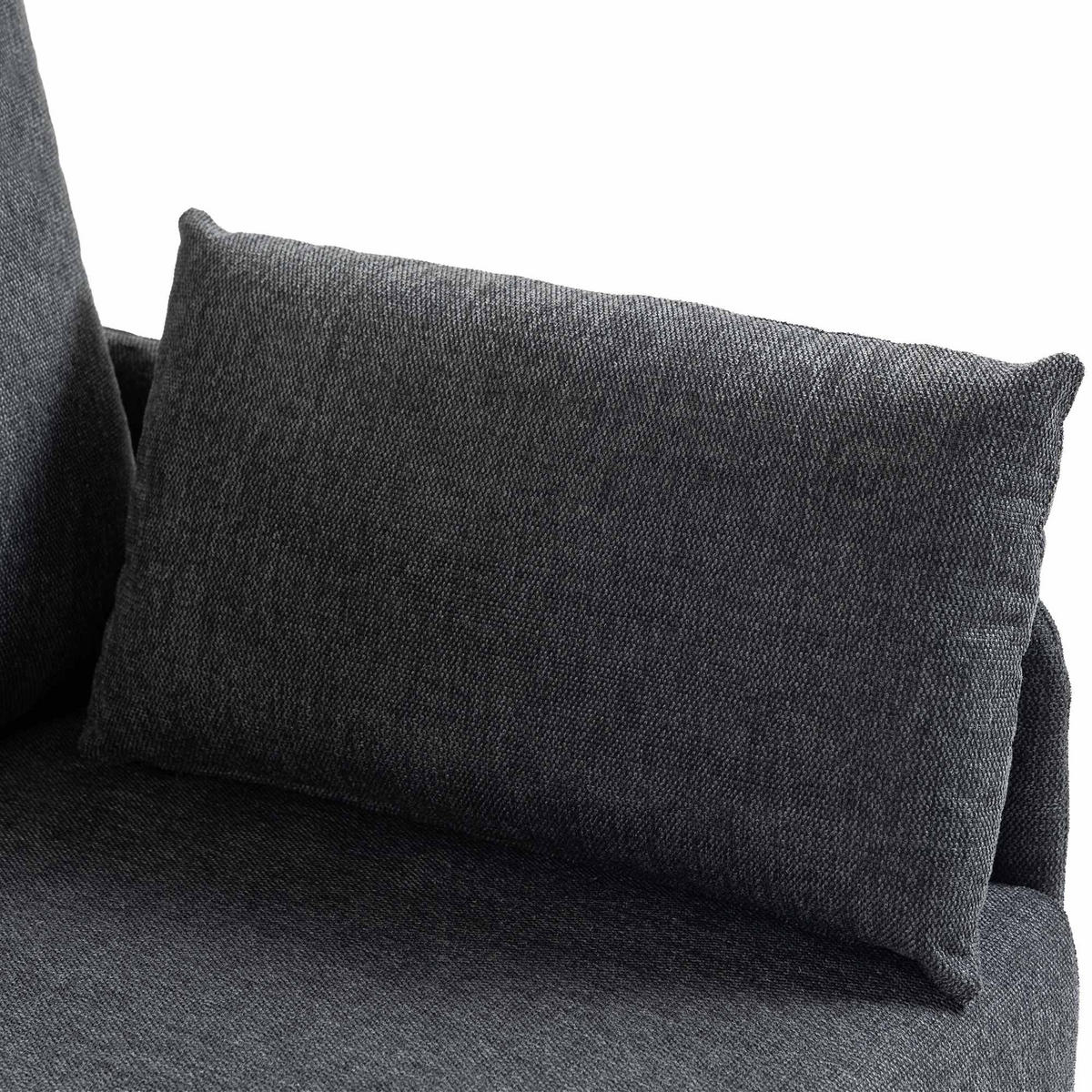 COUCH Bernd 2-Sitzer Stoff 131x79x79cm Stoff Schwarz Sofa - Schwarz, Kunststoff (131/79/79cm) - DELUKE
