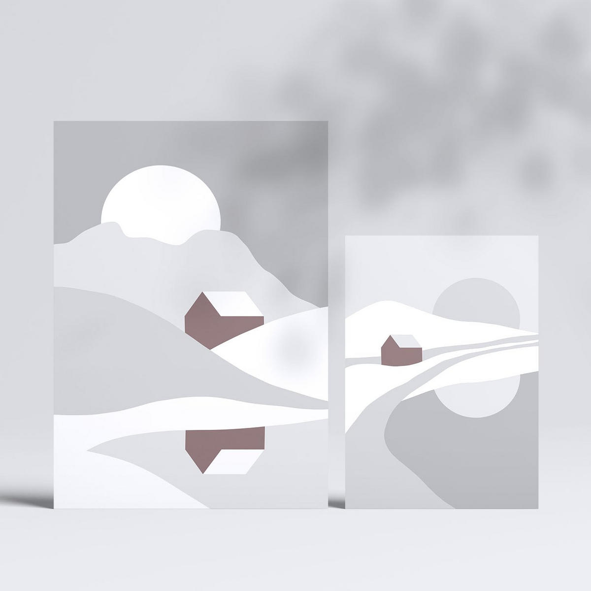 POSTER Set Mit 6 Naturtöne Landschaft Größe A3 & A4 Rahmenlos - Klar, Papier (29.7/1cm) - Nacnic