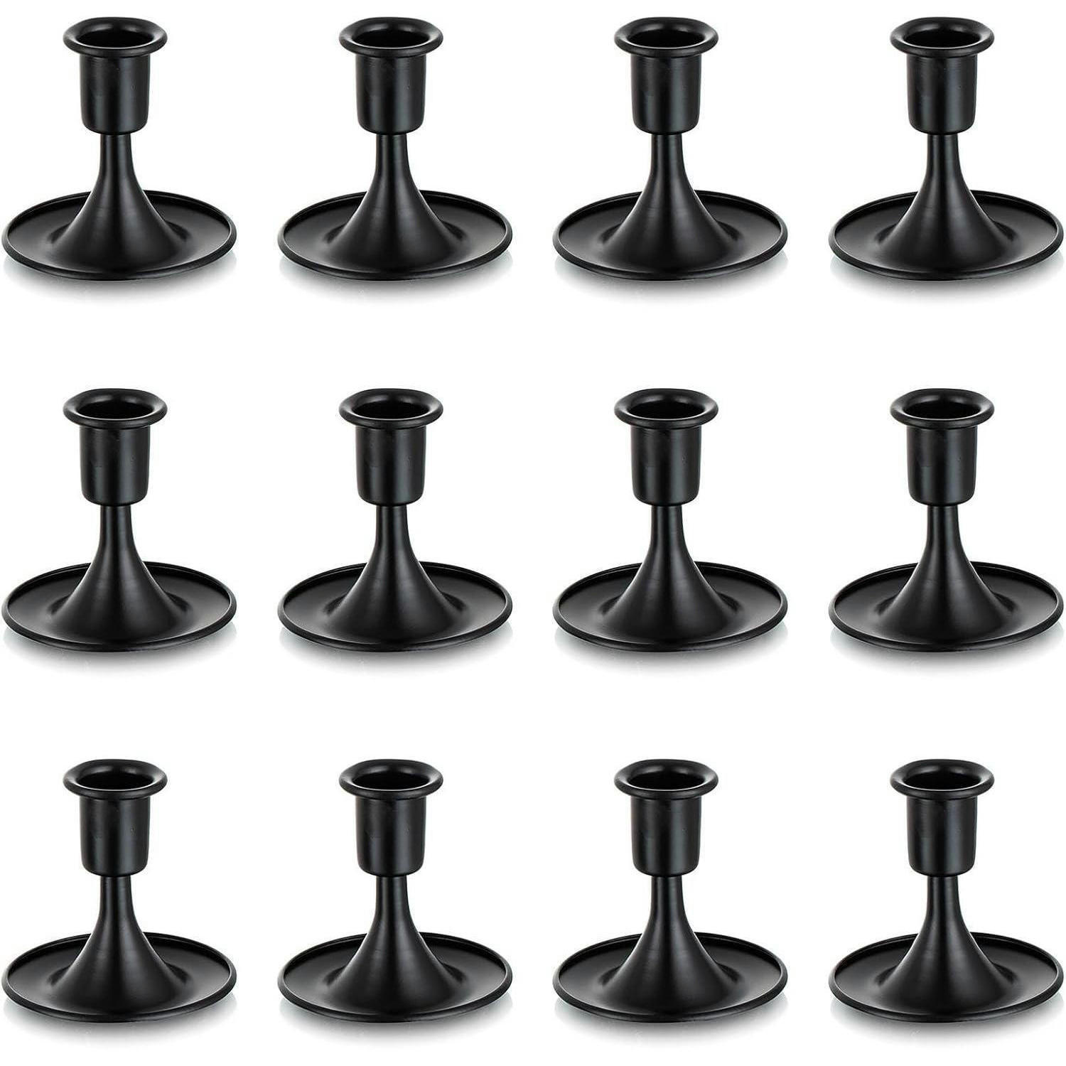 KERZENSTÄNDER 12er Set Metall Schwarz 8.5 cm - Schwarz, Metall (10/10/15cm)