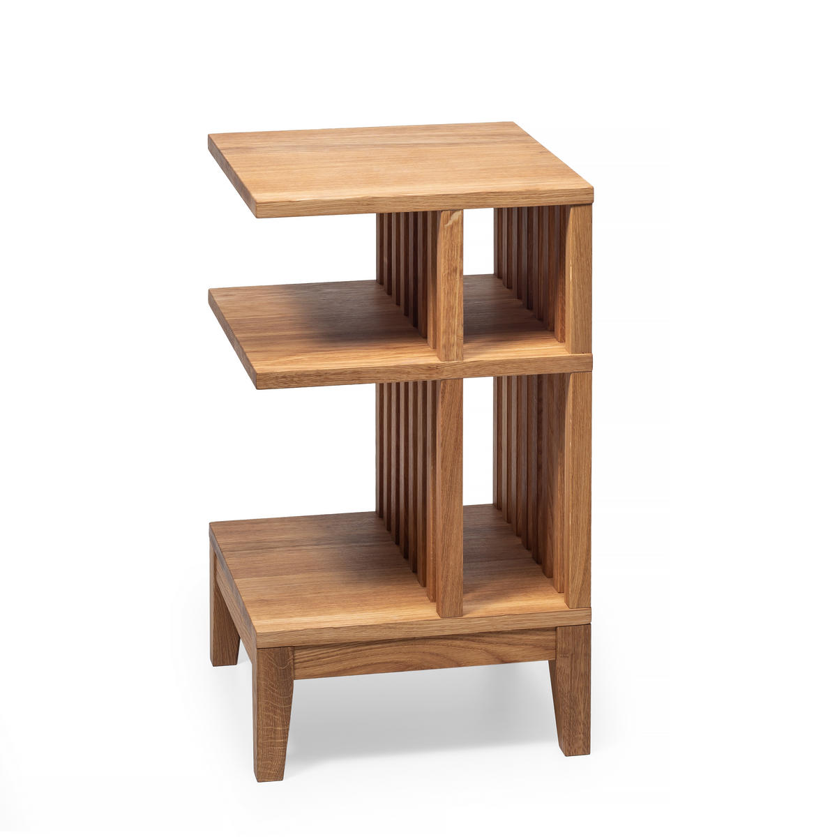 NACHTTISCH Celine 2er Set, Eiche, 37,5/37,5/65 cm - Beige, Holz (37.5/65/37.5cm) - WOODEK