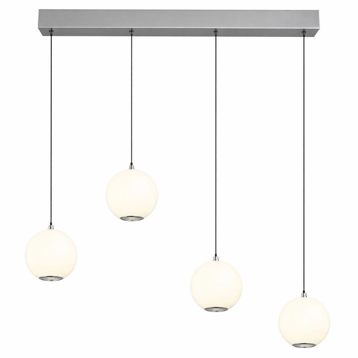 LED PENDELLEUCHTE Simmons Glas Grau, CCT, höhenverstellbar - Grau, Glas (99/15/150cm) - Globo Lighting