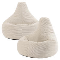 SITZSACK Sessel aus Cord 2-tlg. - Beige, Kunststoff (82/76/82cm) - icon