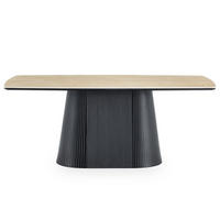 ESSTISCH GRANO beige/schwarz - Beige/Schwarz, Holzwerkstoff (90/180/75cm) - IDIMEX
