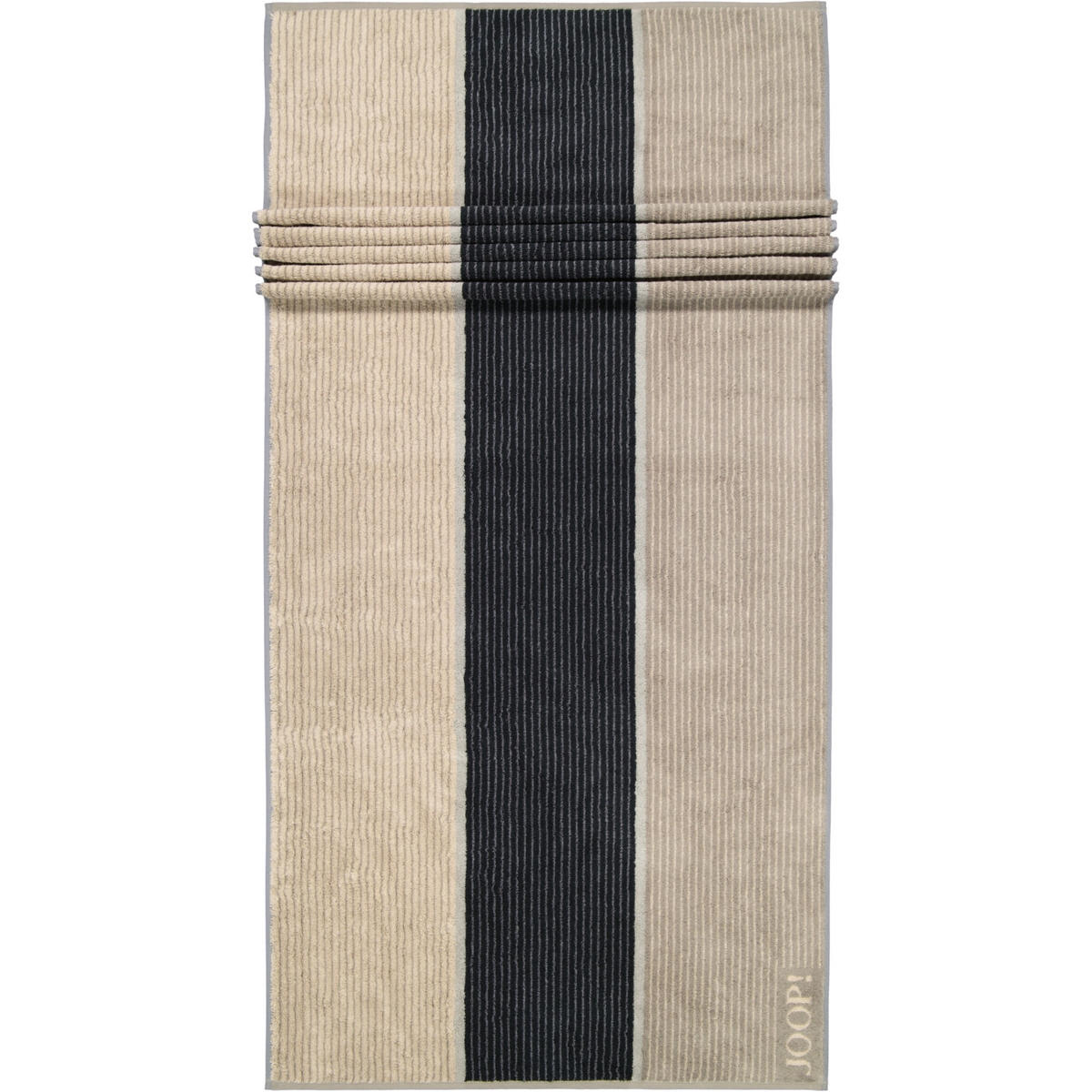 SAUNATUCH SIGNATURE LINES 1658 GRAPHIT - 70 - Grau, Textil (80/200cm) - Joop!