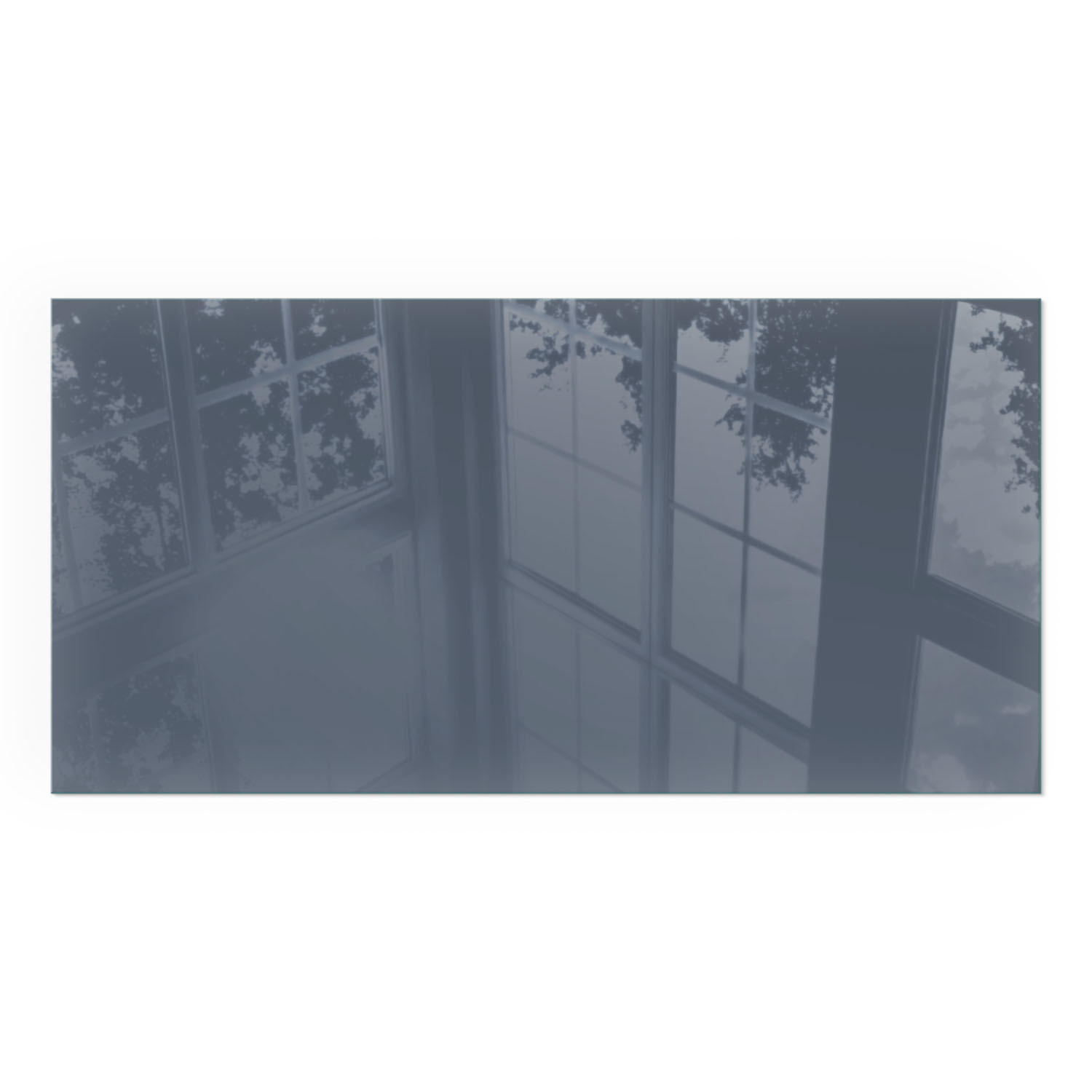 GLASPLATTE für Kamin 100x50 cm - Dunkelblau, Glas (100/50/0.4cm) - TULUP